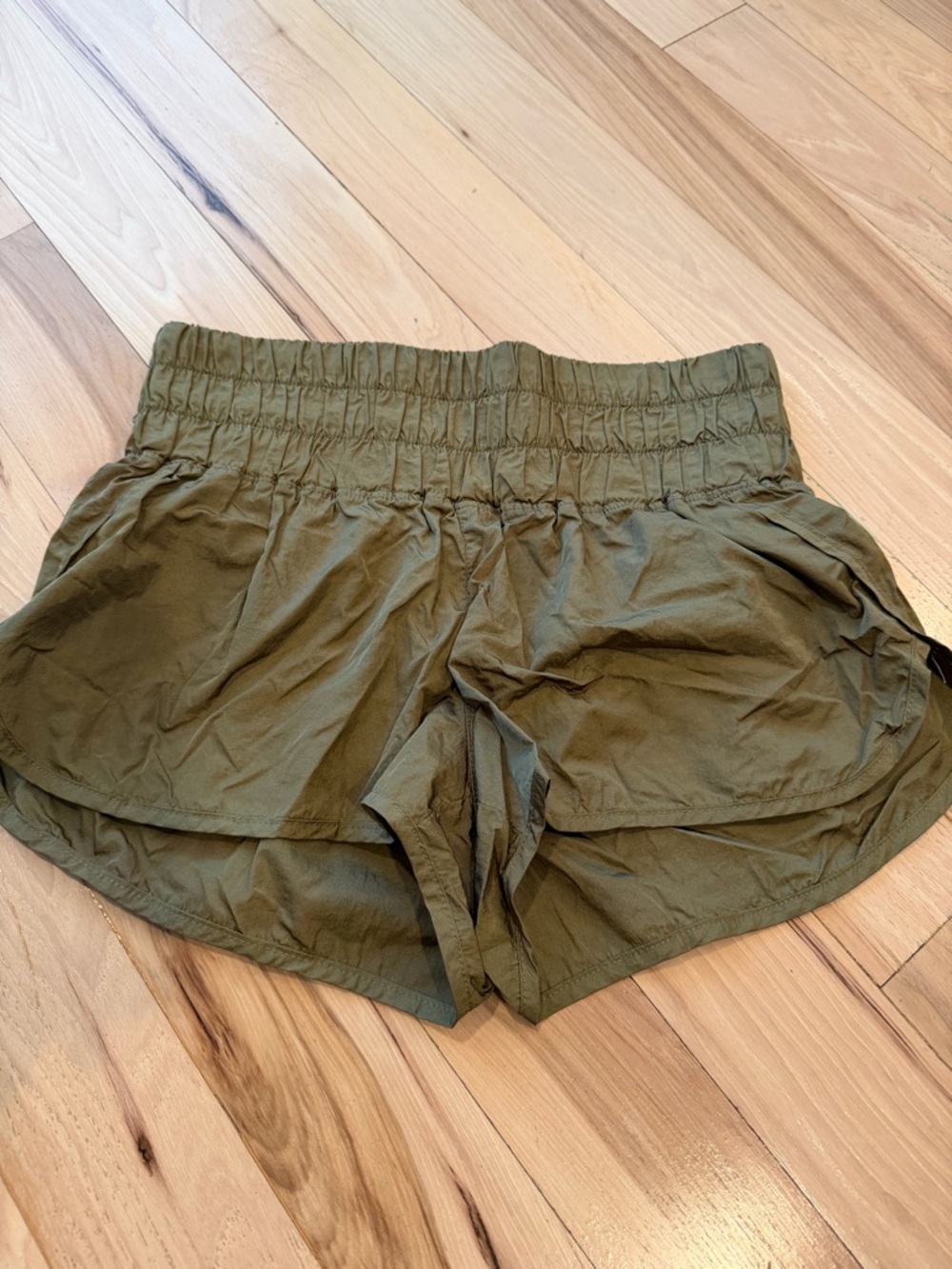 FP Movement by Free People "Way Home" shorts in an olive green color